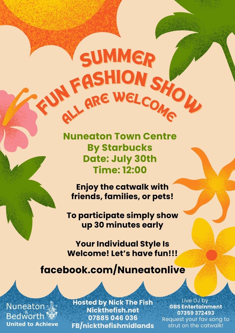 Join in the fun as our market has some fashion fun on Wed 30 July in Nuneaton town centre