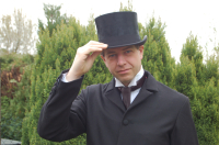 Man dreesed in Victorian style