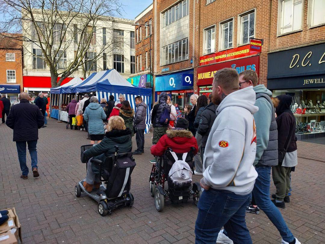 Shoppers in Nuneaton town centre