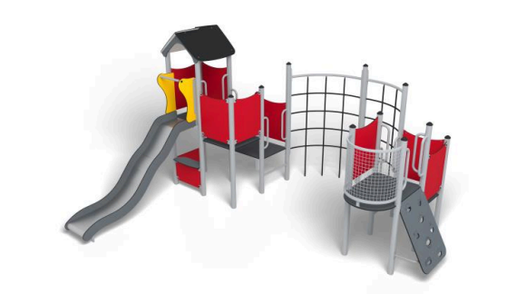 Climbing and slide unit