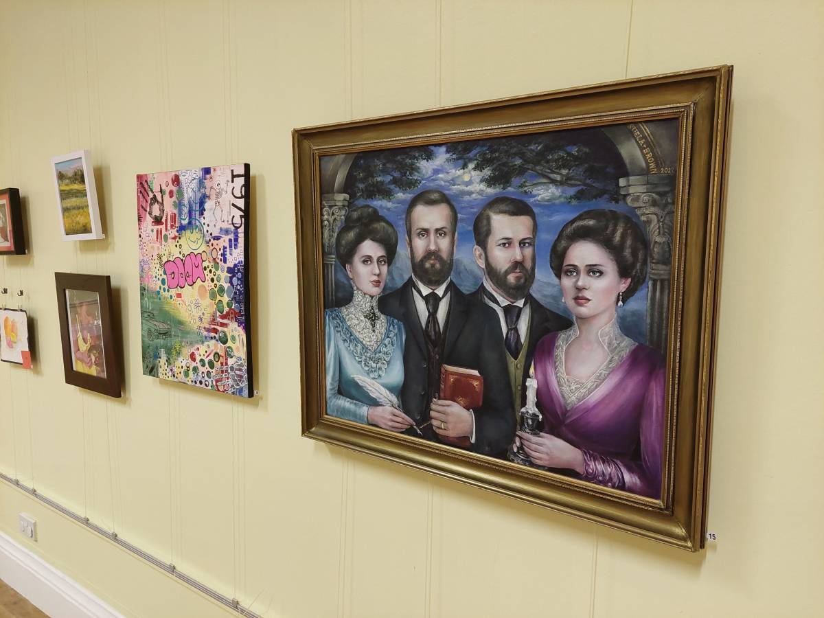 Artwork hanging on a wall
