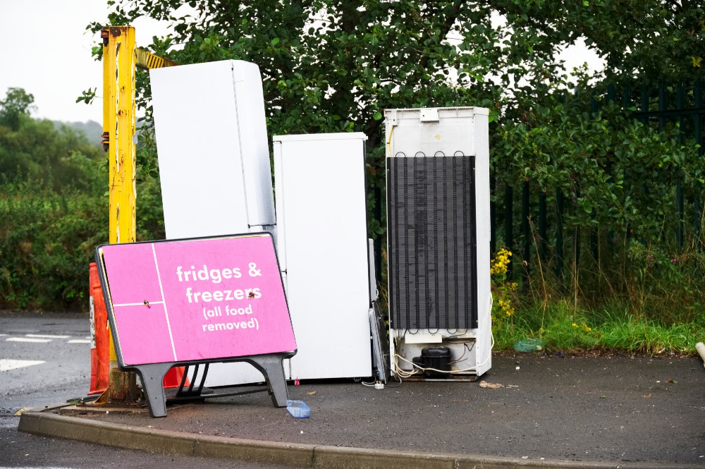 Freezers ready for disposal
