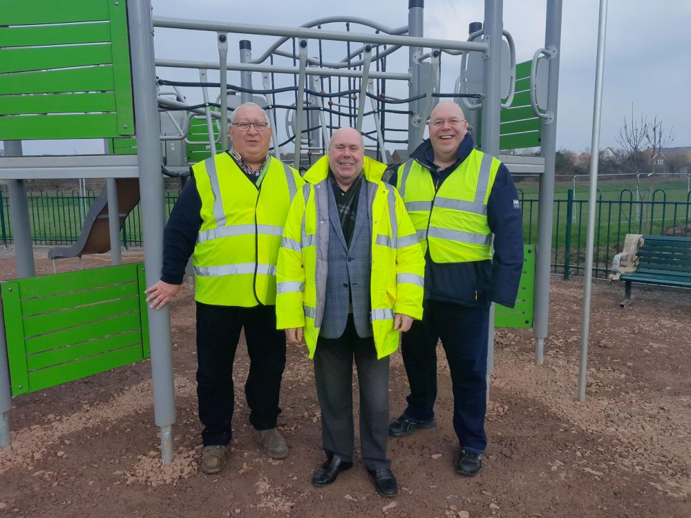 Cllrs Gutteridge, Clarke and Tromans at Buttermere Park